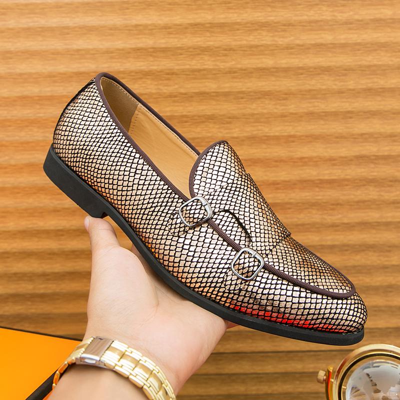 Fashion Men Fashion Le Fu Shoes PU European and American Outdoor Lightweight and Comfortable High Quality Formal Shoes Size 38-46