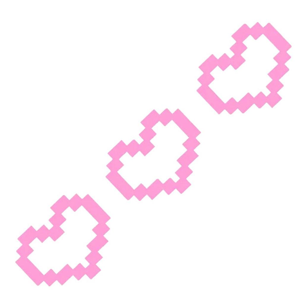 Pixel-Heart Bumper Sticker Heart Shape Window Vinyl Decal Water Bottle Car Window Mirror Laptops Heart Stickers