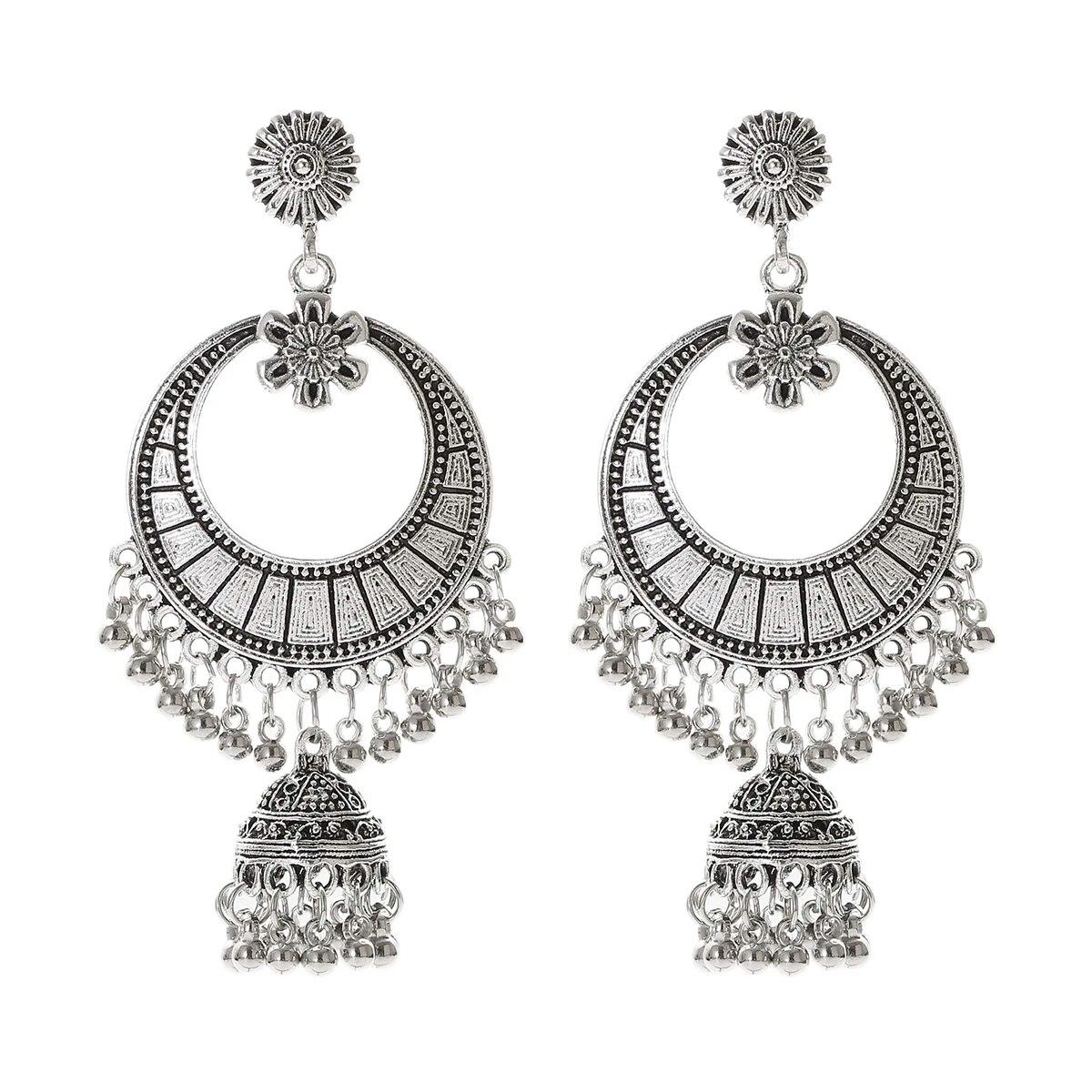 

Pendientes пирсинг индийские украшения Jhumka подвески серьги для женщин аксессуары кольчики серьги-гвоздики модные свадебные серьги