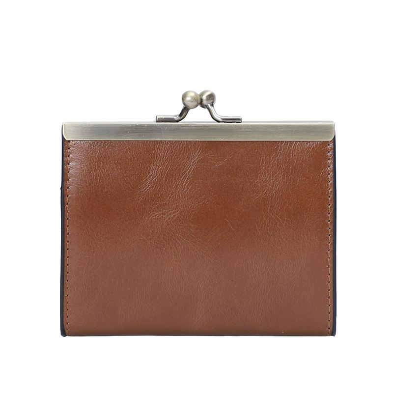 2022 Dámský držák na ID karty z pravé kůže Retro s více drážkami z hovězí kůže