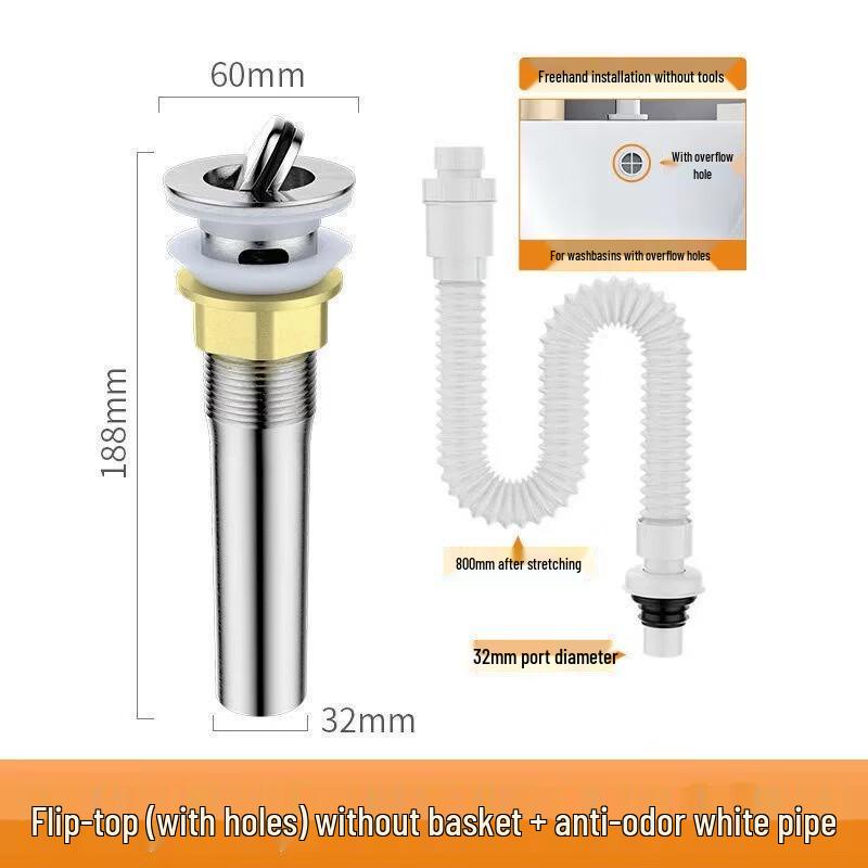 Xihe Stainless Steel Pop-Up Drain Core Basin Pipe