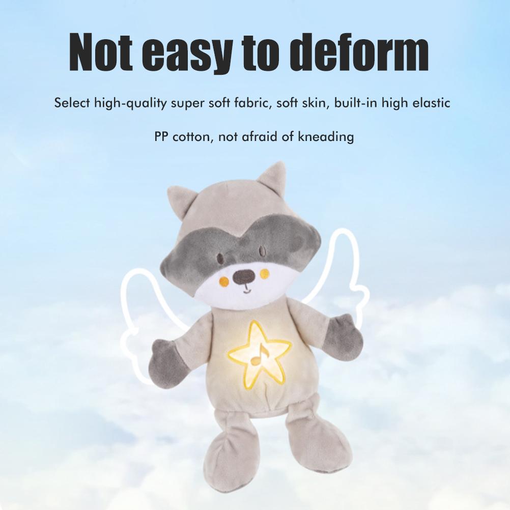 Soother Plush Night Light with Sound Plush Toy Baby Sound Machine Toy Baby Nursery Soother Gifts for Infants