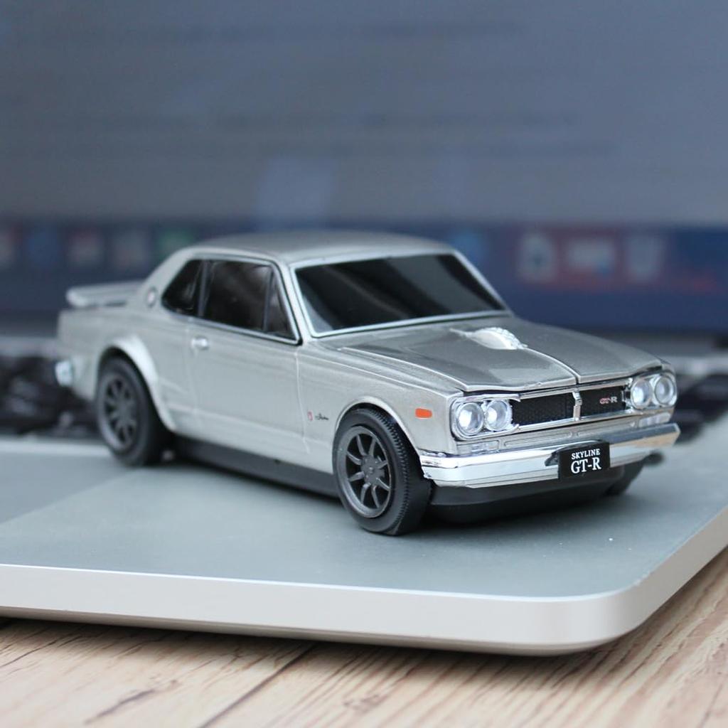Wireless Bluetooth Mouse for Nissan Skyline 2000 GT-R Gunmetal Silver (also known as Hakosuka)