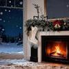 1-3X Rentier Weihnachtsdeko, Set aus 2 schwarzen Metall-Rentierfiguren - Moderne Weihnachtsdekorationen - Elegante Indoor-Feiertagsstatuen für Kaminsims