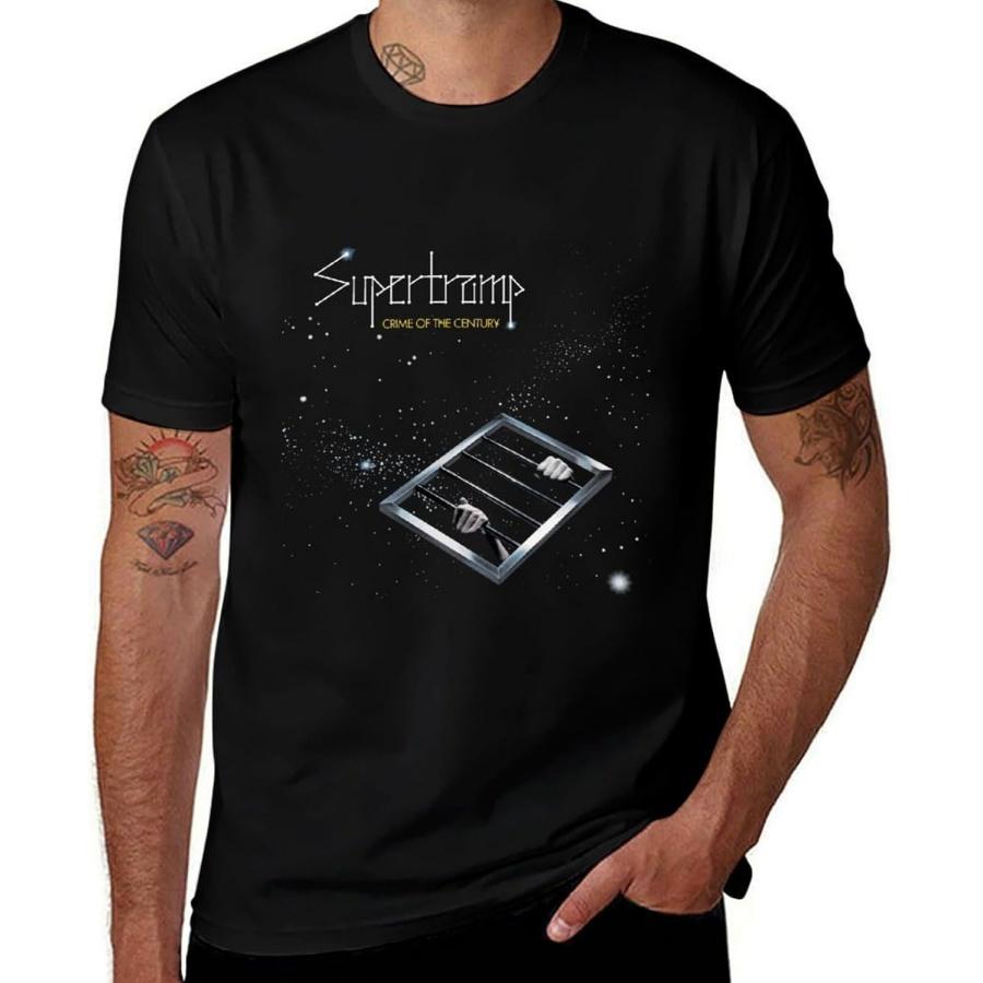 Men s Short Sleeve T-Shirt Supertramp Crime of The Century Fashion Cotton Workout Sports Summer Shirts XXXXXL разноцветный