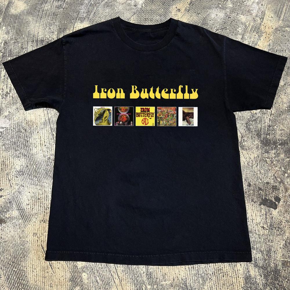 Iron Butterfly Band Collection Album Black All Size Unisex Shirt AR301 Unisex T-Shirt L