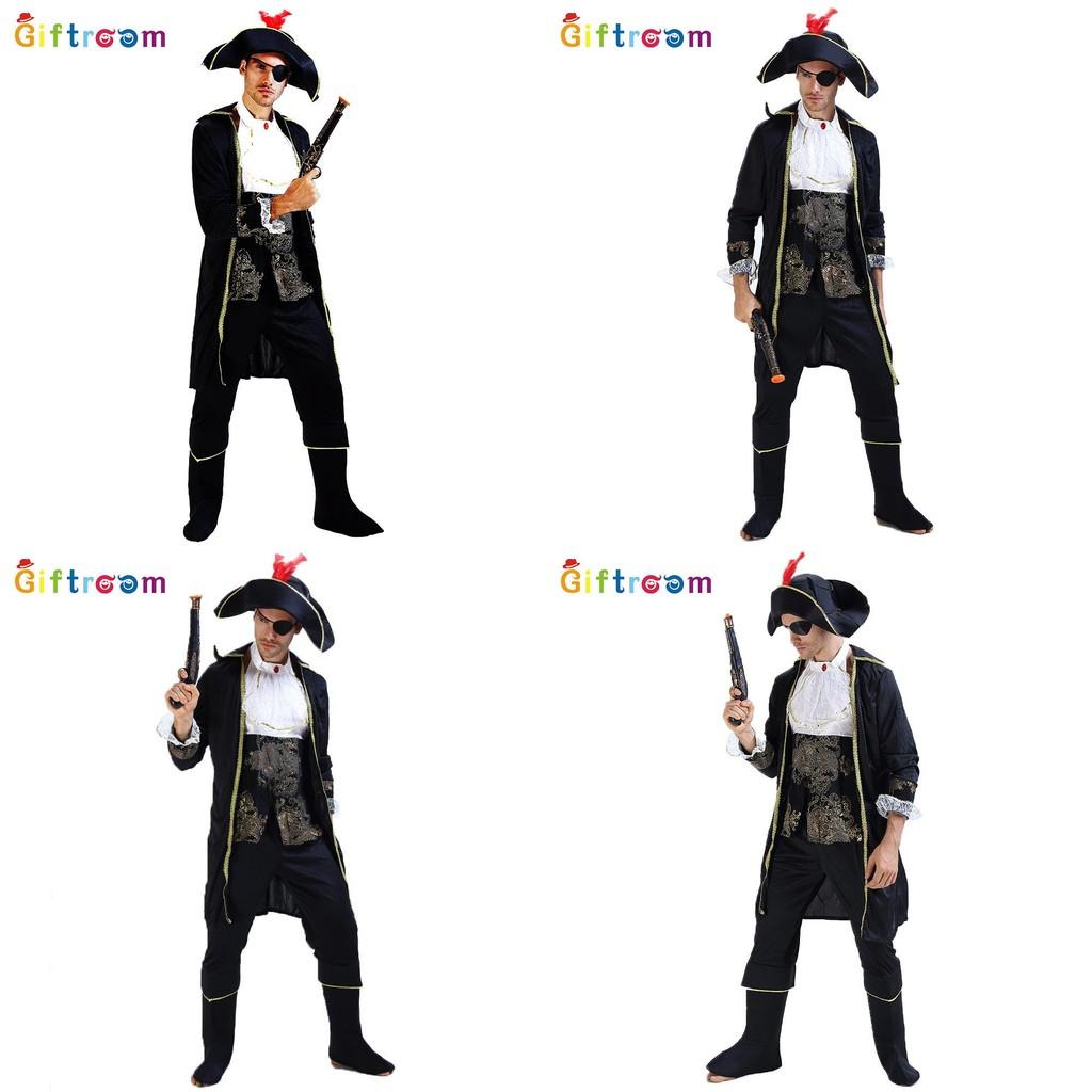 Elegant Pirate Captain Outfit For Men Ideal For Halloween Parties And Themed Events