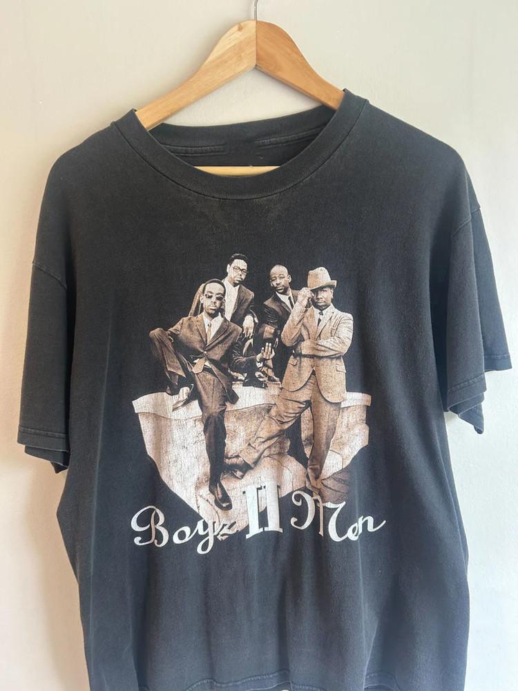 Vtg Boyz II Men Band Heavy Cotton Black Full Size T Shirt For Men SE074 Unisex T-Shirt XXL