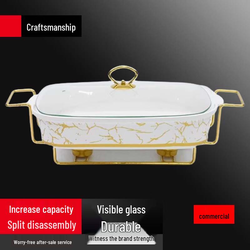 Sule Square Ceramic Warming Serving Dish