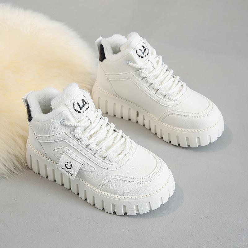 New winter cotton shoes women's velvet high-top casual shoes platform snow boots warm short boots 21-1