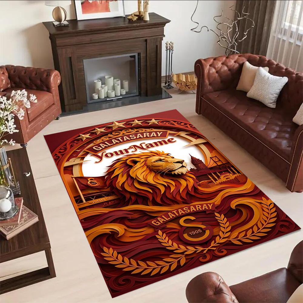 Galatasaray Customize Your Name Carpet Suitable For Balcony Foyer Outdoor Playrooms Antislip Carpet Anime Office Decor Wedding Party Gift