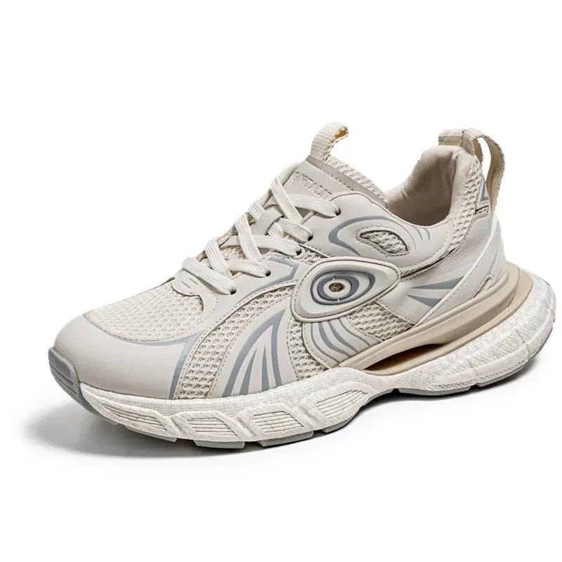 Fashion New Men's Casual Sports Shoes Trendy Breathable Non-slip Mesh Shoe Classic Versatile Outdoor Thick-soled Wear-resistant Dad Shoe