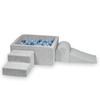 Foam Playground with Pool 90x90x40 Corduroy Gray 400 Balls: Transparent, Pearl, Silver, Light Blue