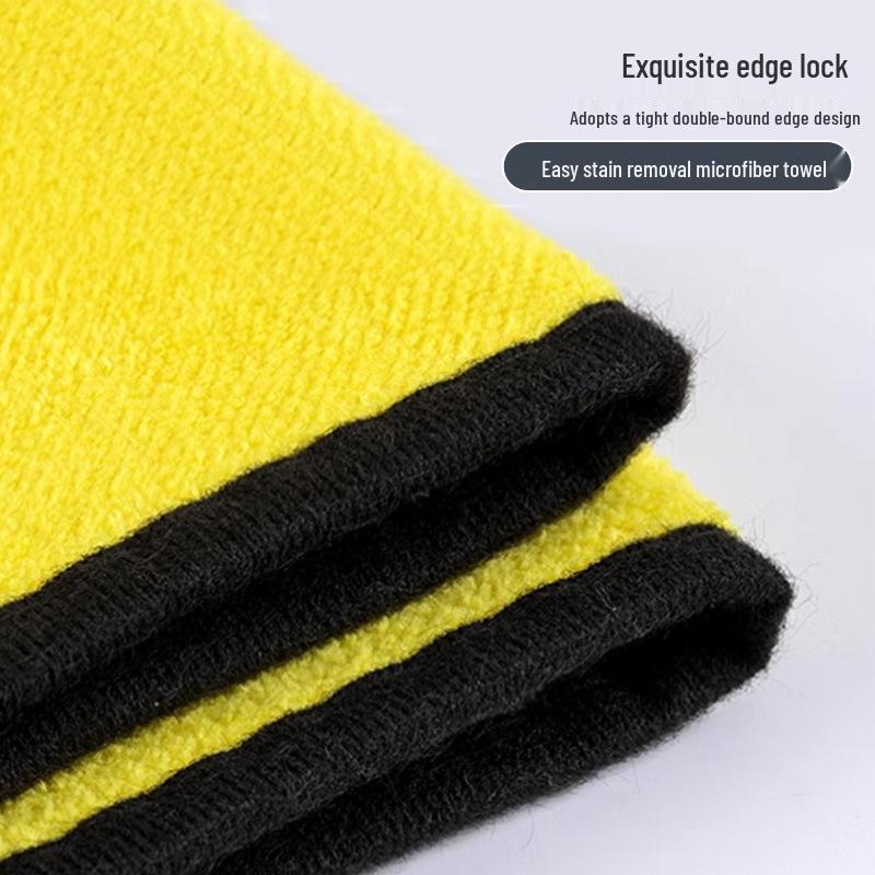 Ręcznik do mycia samochodu z koralowej mikrofibry o wysokiej gęstości – Miękki, Gruby, Dwustronny, Duży rozmiar.