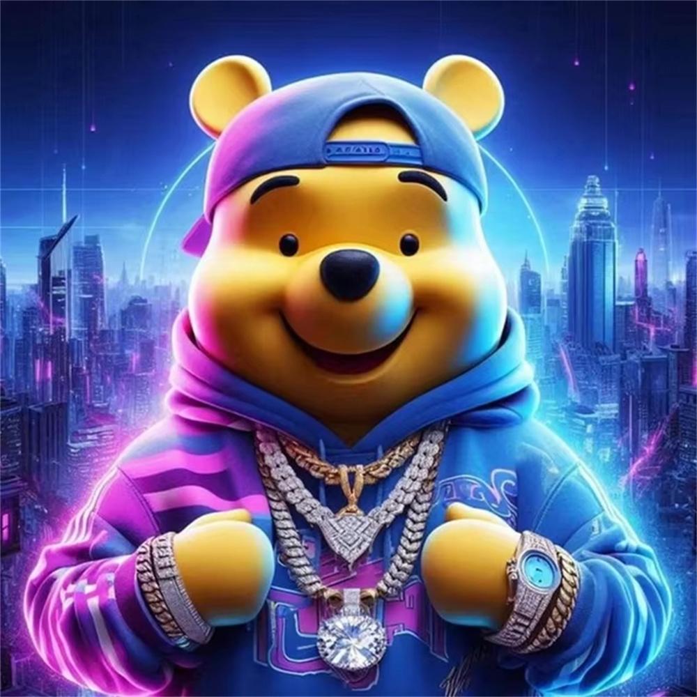 Disney Winnie The Pooh 5D Diamond Painting Full of Diamonds Handmade DIY Cartoon Decorative Painting Diamond Sticker Kit