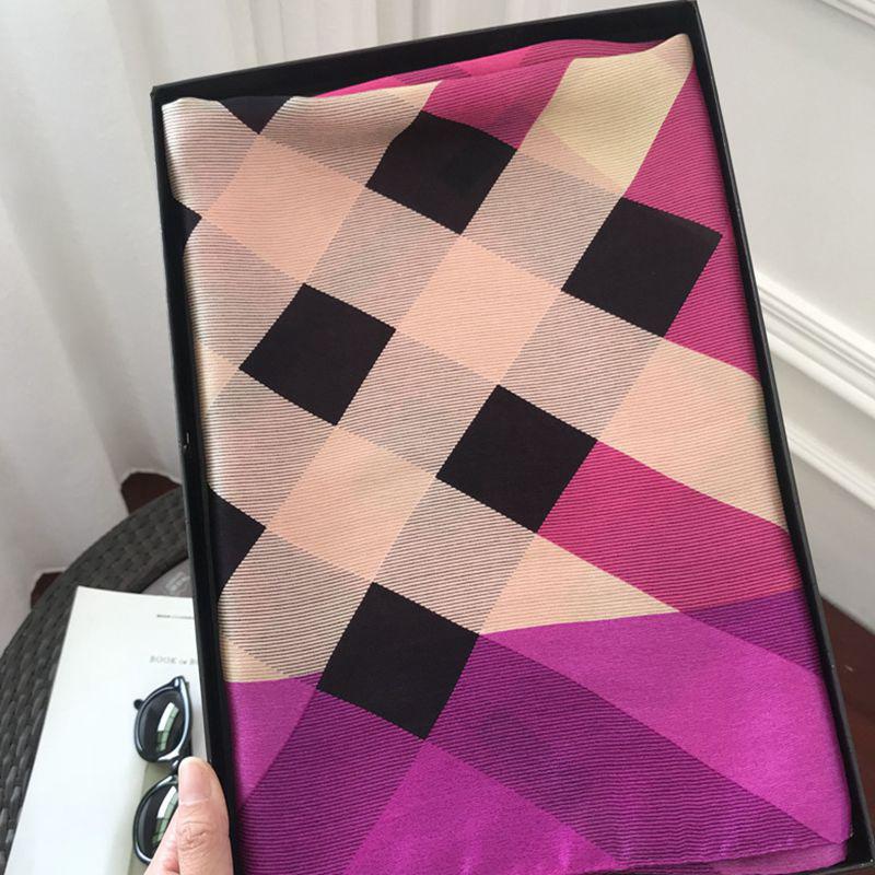 180*65cm100% seda amoreira seda chinesa lenços de luxo acessórios cachecol protetor solar xale gaze lenço de pescoço presente