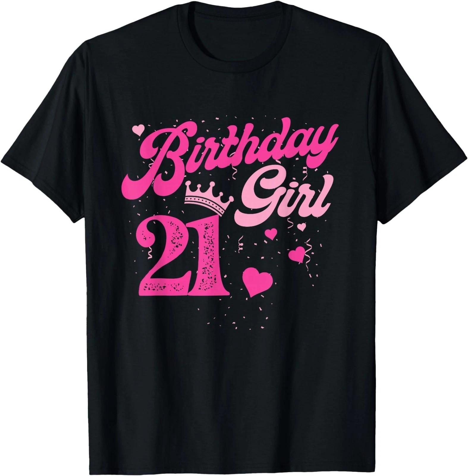 21st Birthday Girl Crown 21 Years Old Bday T-Shirt M