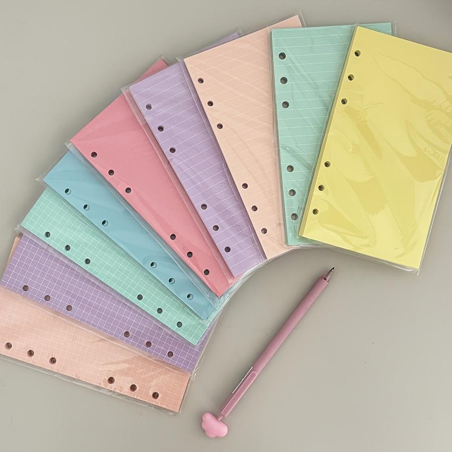 6-hole 40-page A6 Notebook with Color Refill, Grid/horizontal Line/blank Notebook Inner Core