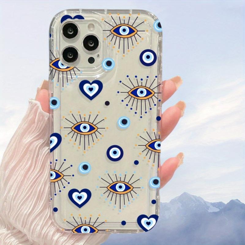 Love colorful eyes suitable for Apple 12 mobile phone case iPhone16/15/14 transparent 16promax anti-drop 7P
