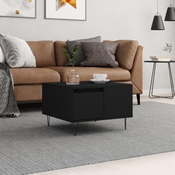 VidaXL Coffee Table Black 55x55x36.5 Cm Engineered Wood 830757
