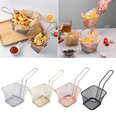 Küchenwerkzeug Frittierkorb Edelstahl Pommes Frites Halter für Kantinenküche