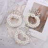 Rhinestone Headwear Sweet Elegant Korean Style Hair Rope Pearl Crown Hair Rope Children's Headdress