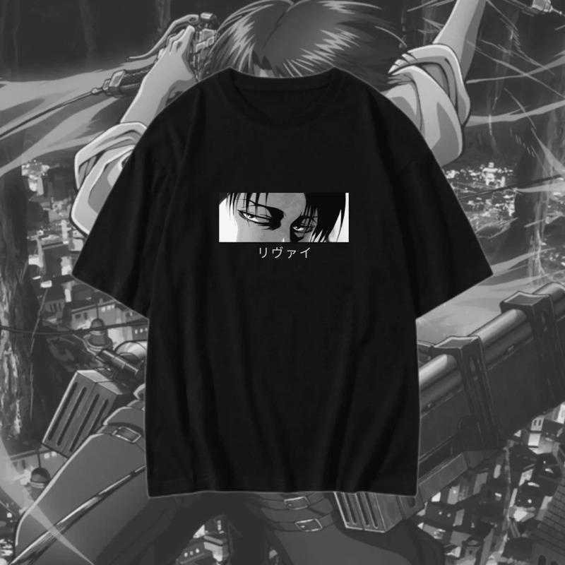 

Attack On Titan Shortsleeved Cotton Anime Tshirt Casual Street Y2K Style Summer Womens Clothing Harajuku Style Top - Men s Su... 5XL різнокольоровий