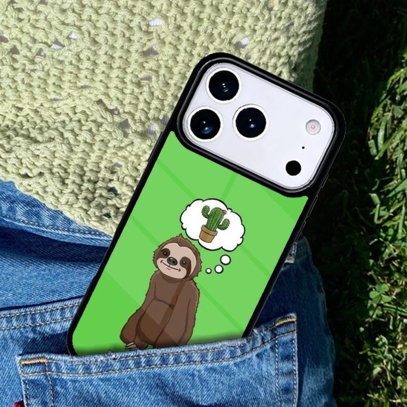 Cacti Sloths Phone Case Cover for IPhone 11 12 13 14 15 16e 17 Pro Max Coque for IPhone 17 Air