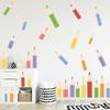 DIY Cartoon Pencil Wall Stickers Removable Vinyl Stationery Wall Decals for Children's Rooms Headboards Kindergartens