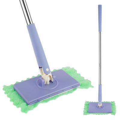Mikrofaser Staubmopp Auto Tuchwechsel Mini 360° drehbarer Flachbodenmopp Kompatibel mit Waschlappen Multifunktional
