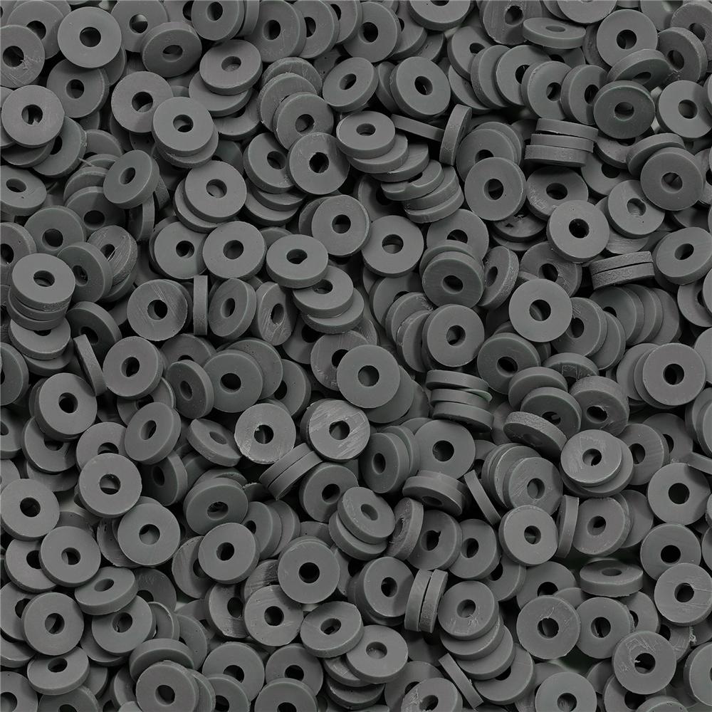 350pcs 6mm Flat Round Polymer Clay Beads Loose Spacer Beads for Jewelry Making DIY Needlework Bracelet Necklace Accessories