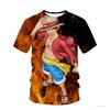 Summer Kids One Piece T-Shirt Luffy Art Print Casual Boys Clothes Girls Short Sleeve Men Jersey Outdoor
