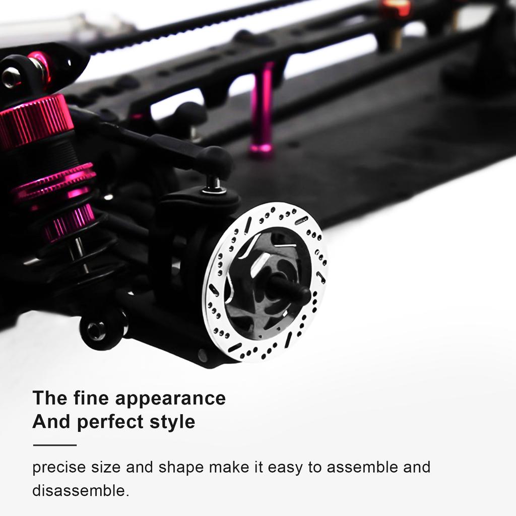 4pcs Aluminum Alloy CNC Simulated Brake Disc Accessories Fit for 1:10 RC Car
