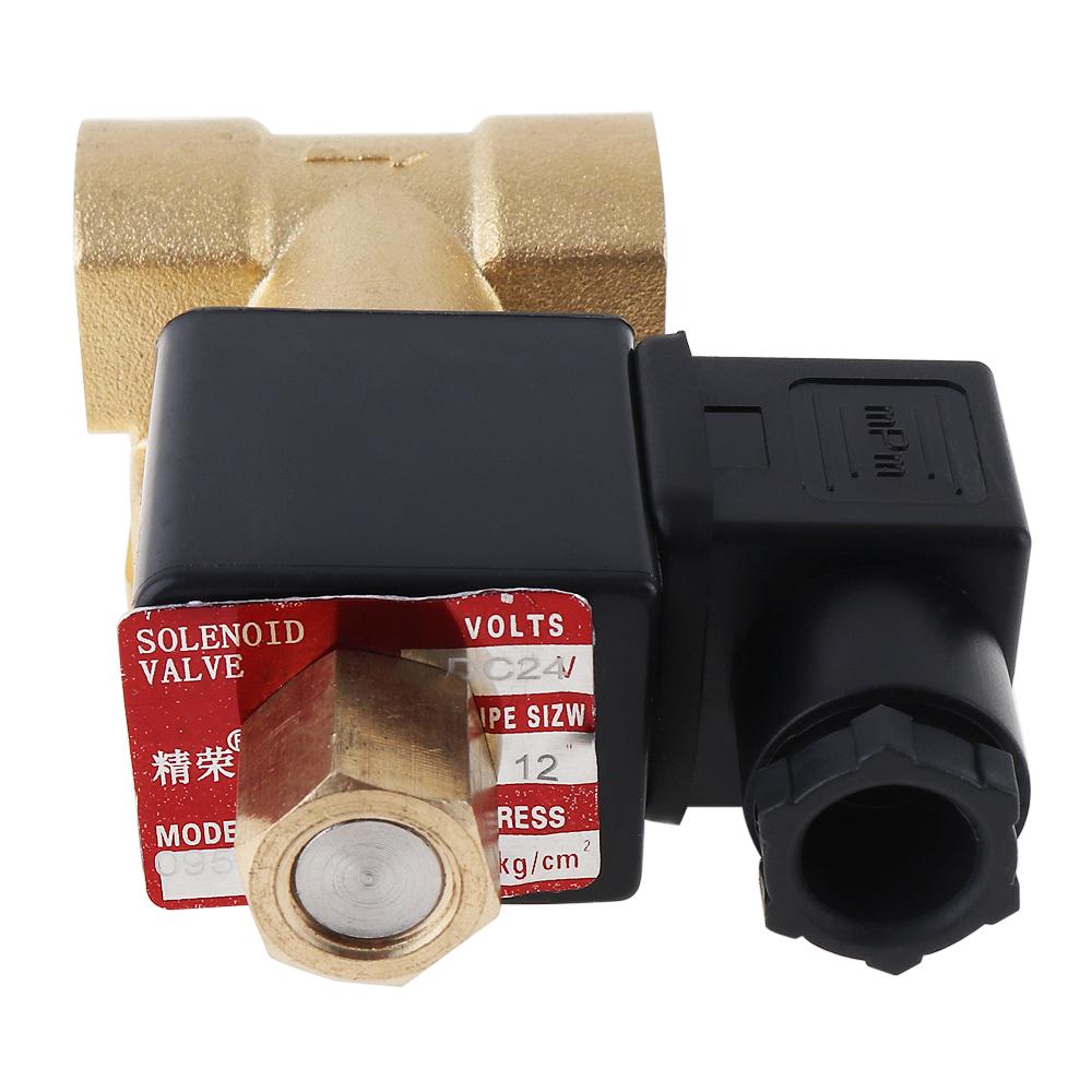 Buy 1/2'' DC 24V Brass Electric Solenoid Valve with Long Open Type and