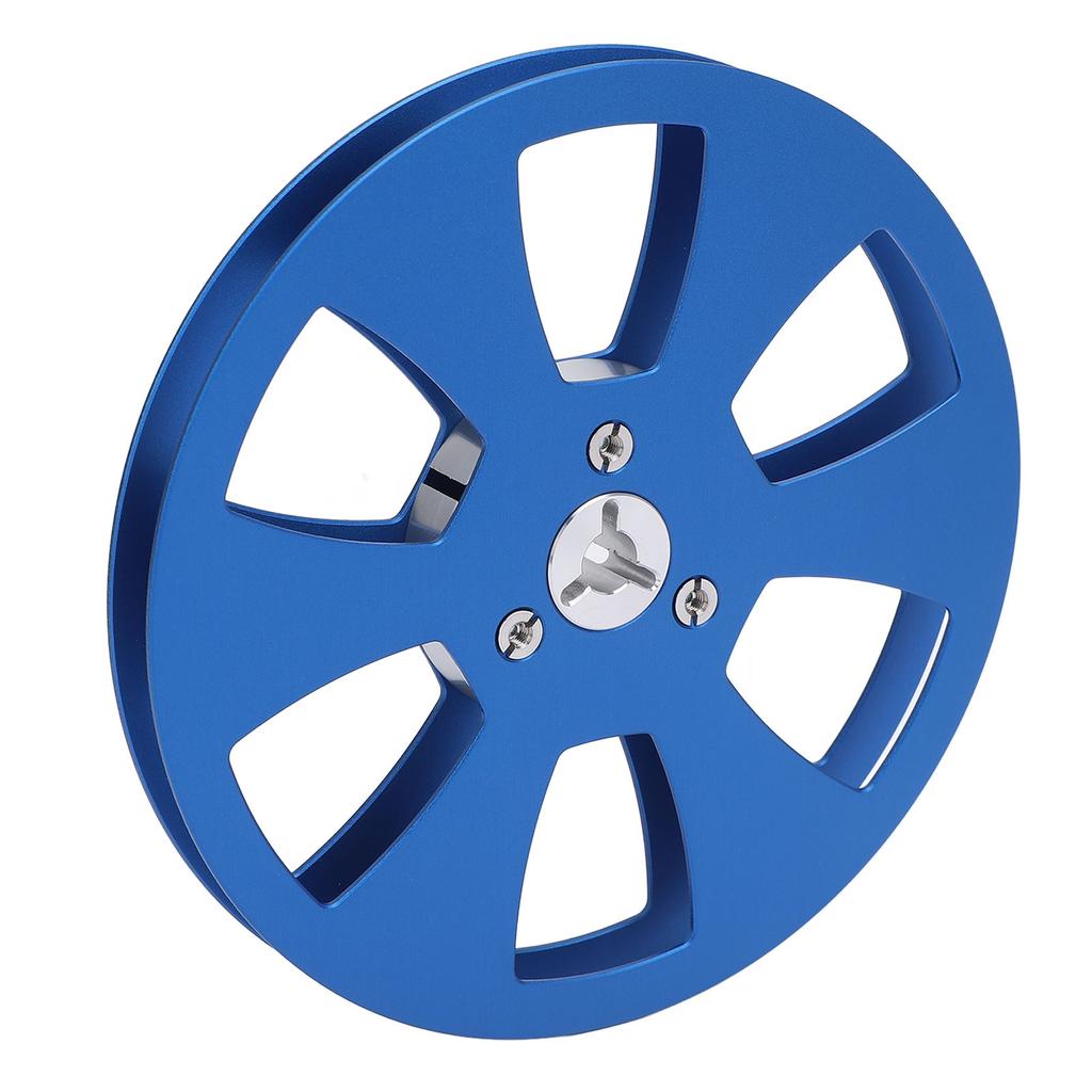 14 5in Empty Tape Reel Sound Recording 6 Hole Aluminum Alloy for ReVox Opening Machine Parts Blue