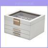 Jewelry Storage Box Pu Leather Large Capacity Organizer For Home And Travel