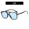 Vintage Oversized Sunglasses Fashion Men Women Square Shades Eyewear Trendy Ins Popular Brand Design UV400 Sun Glasses
