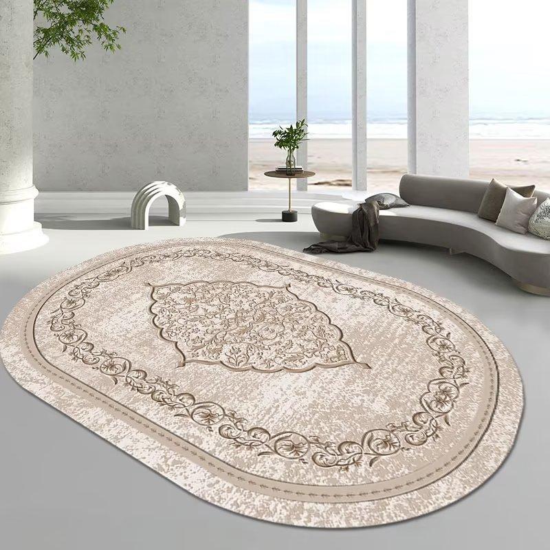 

Овальный ковер для гостиной, коврик под диван и журнальный столик, коврик для пола в комнату, ковер для спальни у кровати 80 * 120Cm