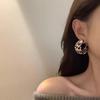 Trendy European & American Leopard Print Leather Hoop Earrings - Retro, High-End Light Luxury with Niche Personality