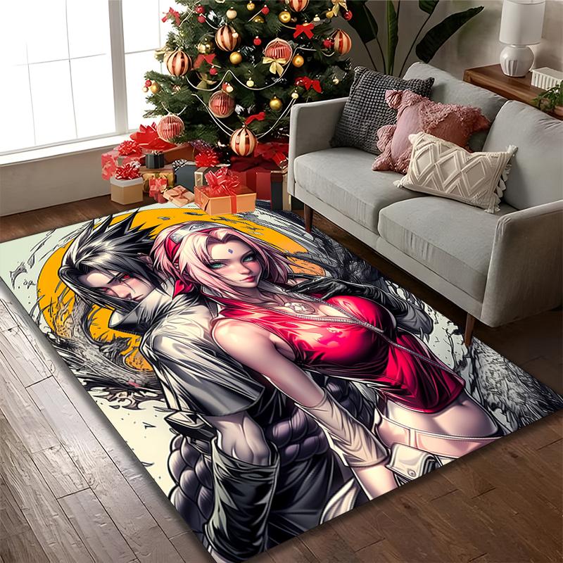 1 pièce de tapis de chaise imprimé Naruto pour utilisation à la maison, au bureau, tapis pour salon, cuisine, salle de jeux