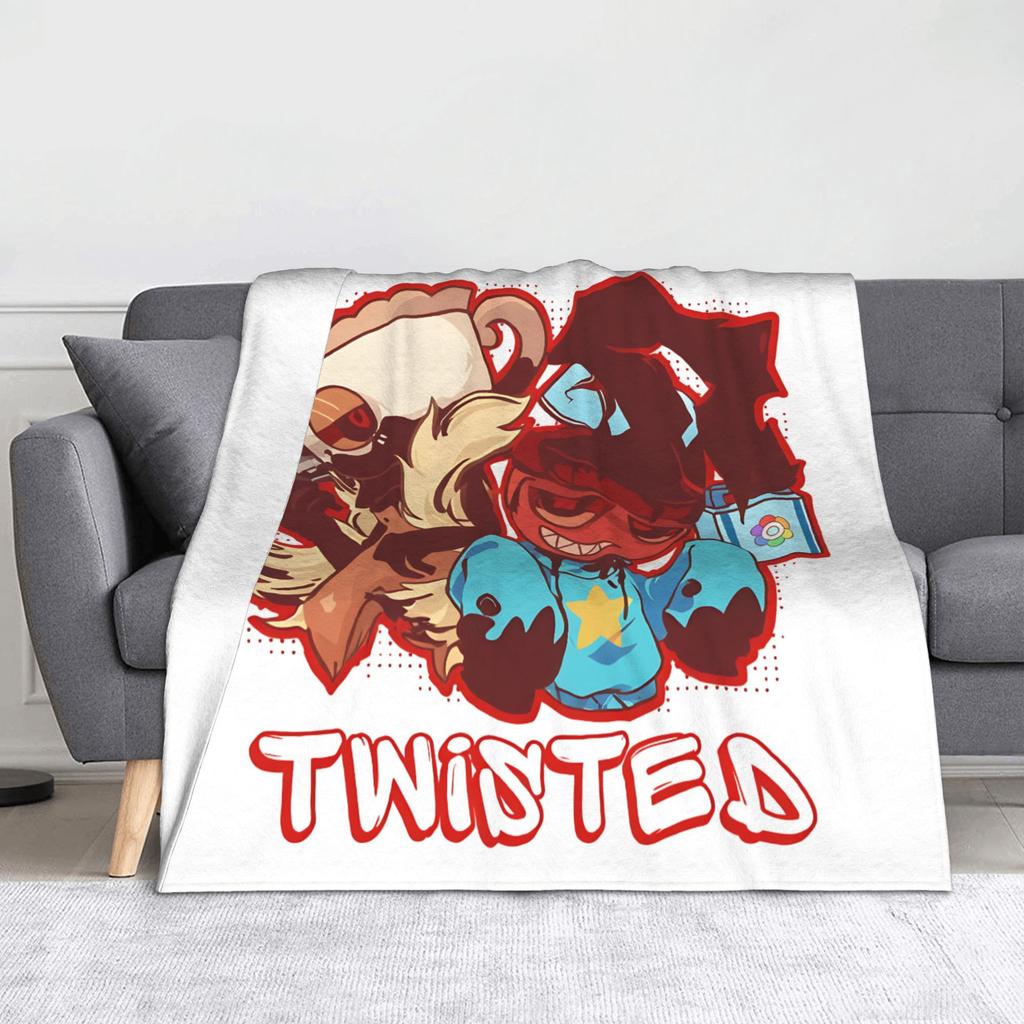 Dandys World Cartoon Fuzzy Blanket Horror Game Awesome Throw Blankets for  Sofa Bedding Lounge 150*125cm Quilt