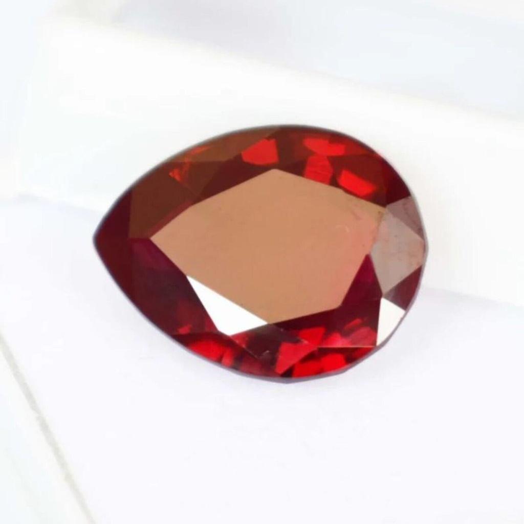Natural Red Ruby Loose Gemstone Pear Shape 10.15 ct for Jewelry Making and Gem Collections