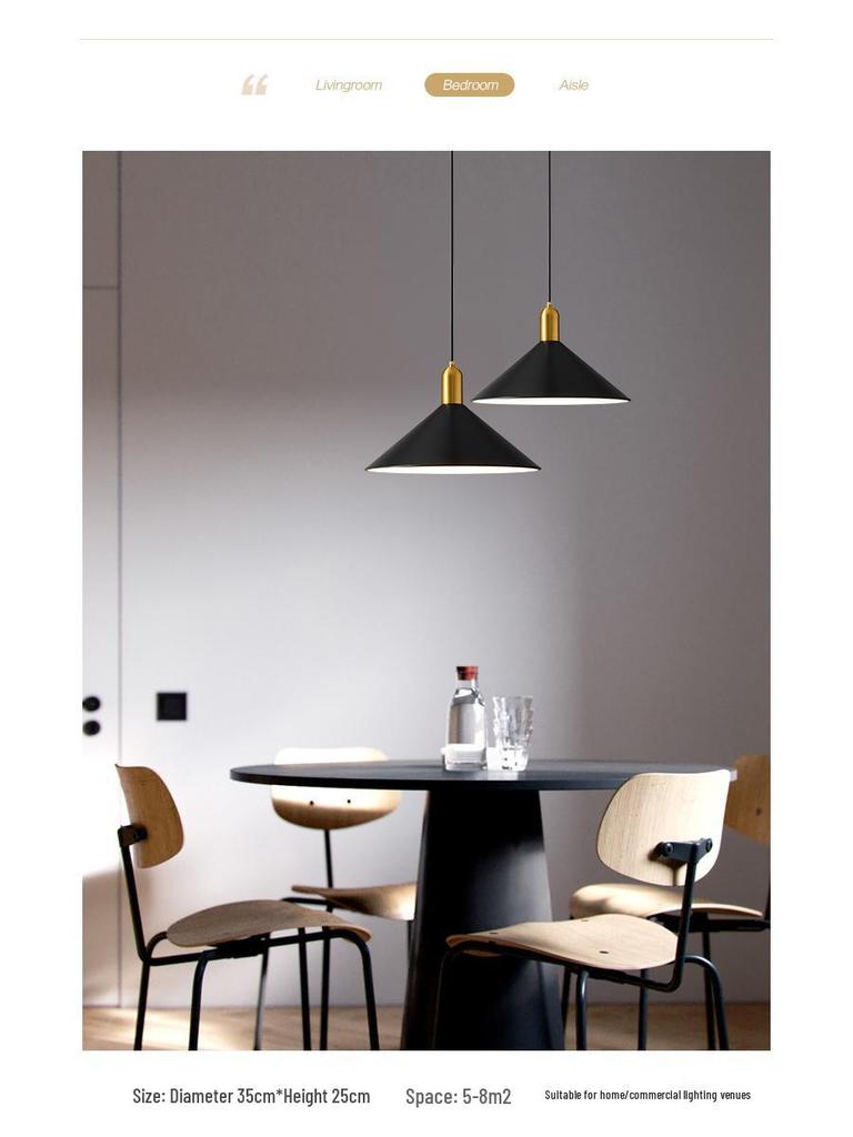 Nordic Minimalist Pendant Light: Modern Industrial Art Style for Living Room