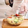 Transparent High Borosilicate Glass Salad & Serving Bowl Set