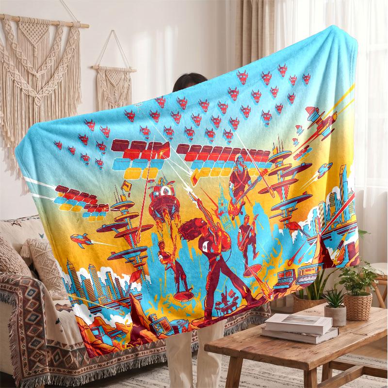 Warm Flannel BlanketFoo Fighters Soft Cozy Throw Blanket for Bedroom Couch