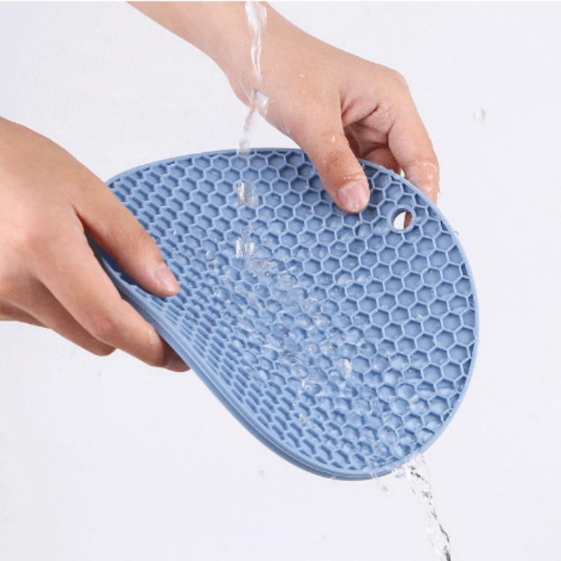 High Temp Resistant Honeycomb Rubber Table Pad, Anti-Skid Multi-Functional Kitchen Heat Insulation Mat, Durable Pot Bowl Cup Coa