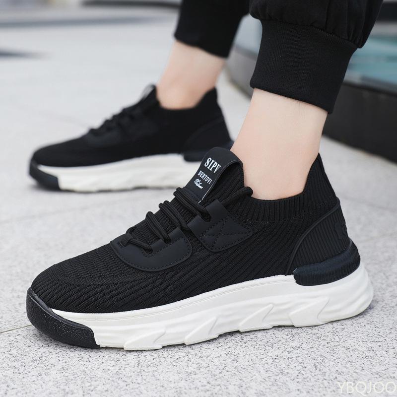 Men's Sports Shoes Spring and Autumn New Mesh Breathable Outdoor Casual Sports Thick Sole Large Size Men's Vulcanized Shoes