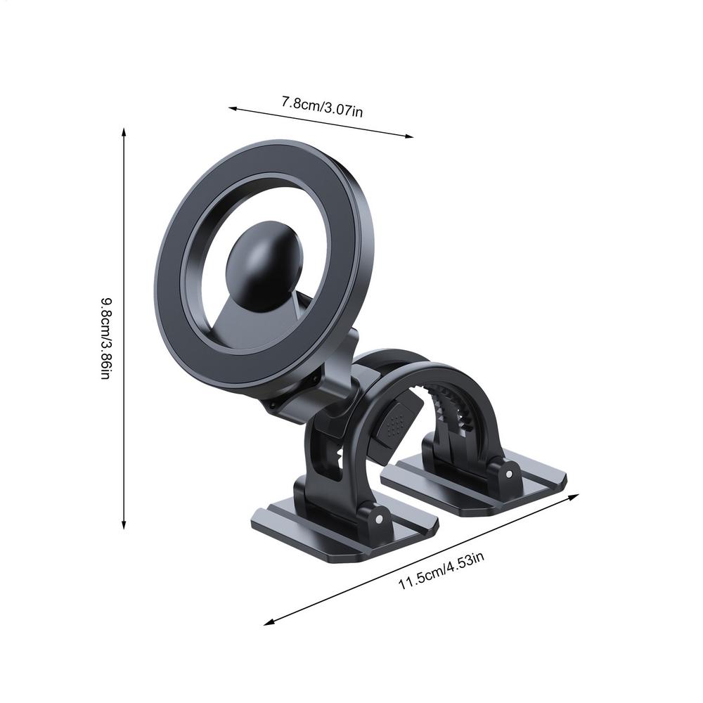 Car Folding Phone Holder Magnetic Suction Car Phone Mount Foldable 360 Degree Stand Universal Adhesive Rotating Phone Holder