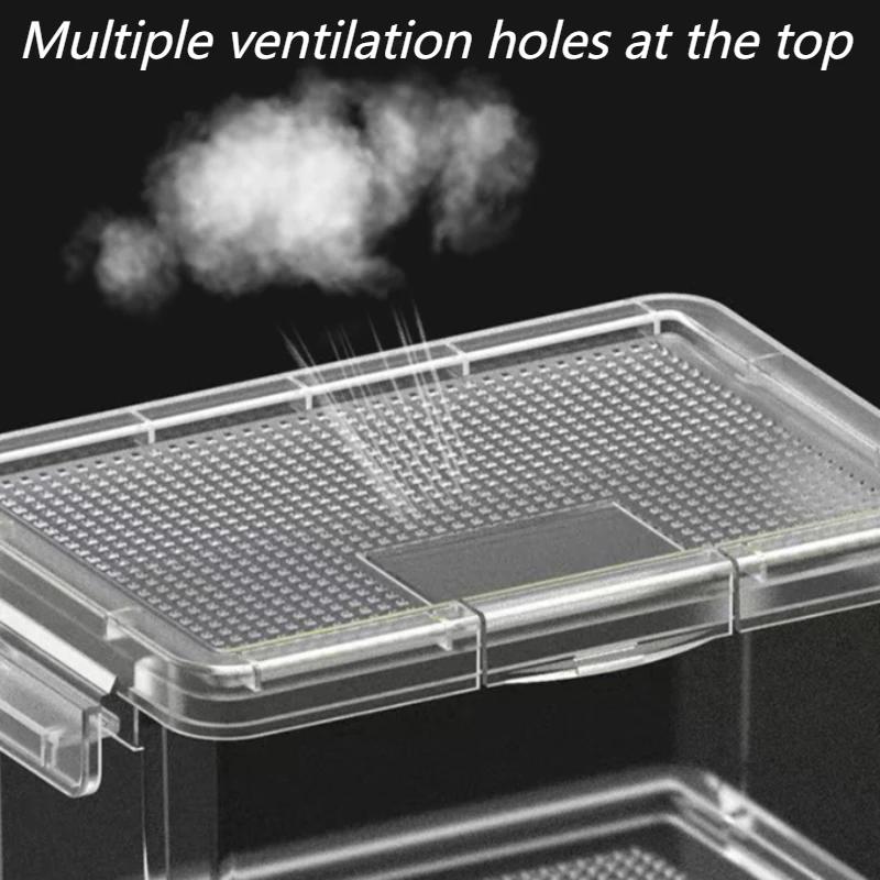 Mealworm Breeding Box Superworm Cricket Spider Mantis Terrariums Desktop Anti-escape Breathable Insect Box Insect Kennel Habitat