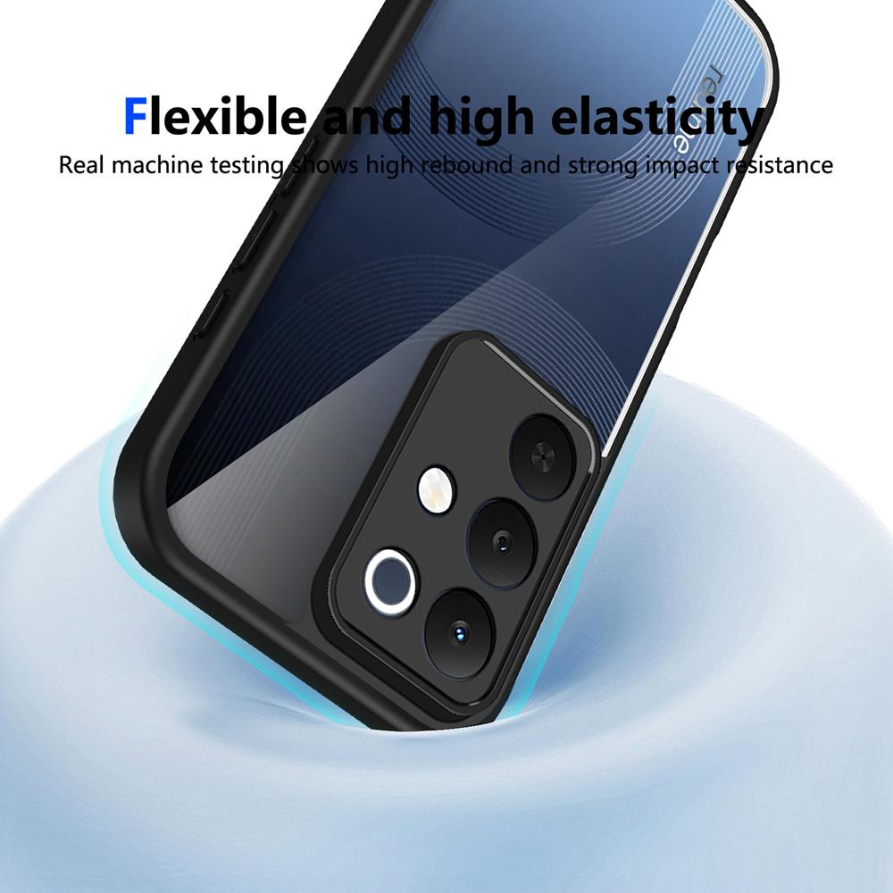 KEYSION Transparent Phone Case for Realme C85 Pro Soft Silicone+PC Clear Shockproof Phone Back Cover for OPPO Realme C85 4G 5G